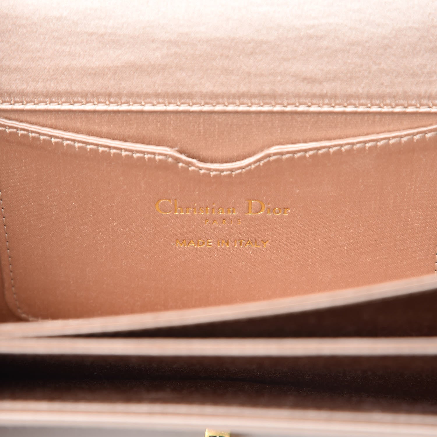 Christian Dior Satin Bee Pouch Powder Beige 6 of 10