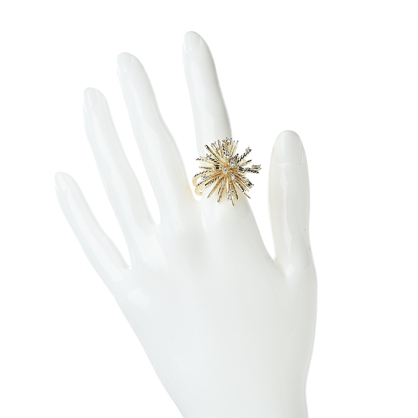18K Yellow Gold Diamond Supernova Ring 54 6.75