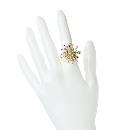 David Yurman 18K Yellow Gold Diamond Supernova Ring 54 6.75 2 of 5