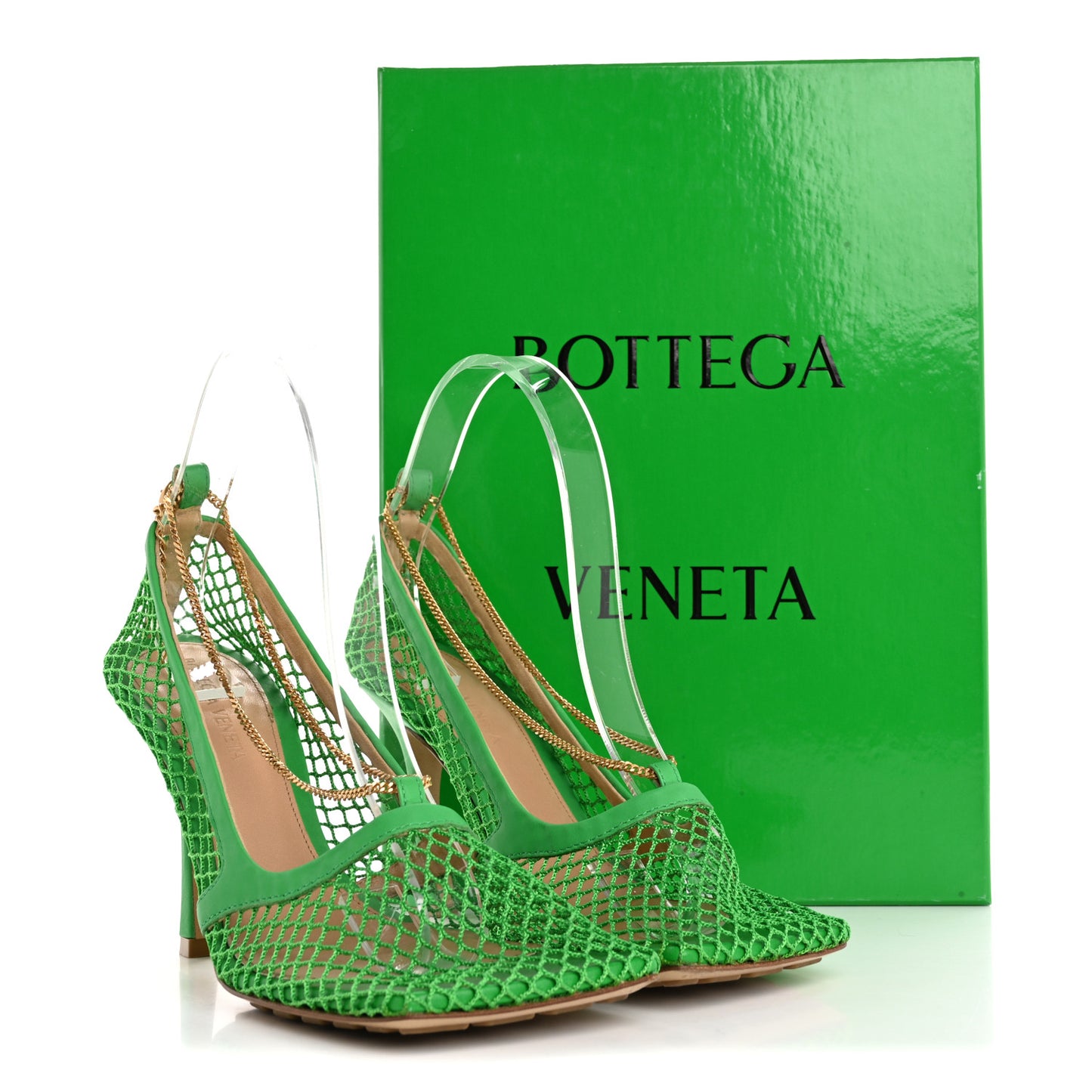 Mesh Nappa Stretch Ankle Tie 90mm Sandals 39 Grass