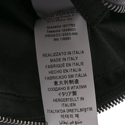 Versace Metallic Calfksin Virtus Small Bowling Bag Grey 8 of 11