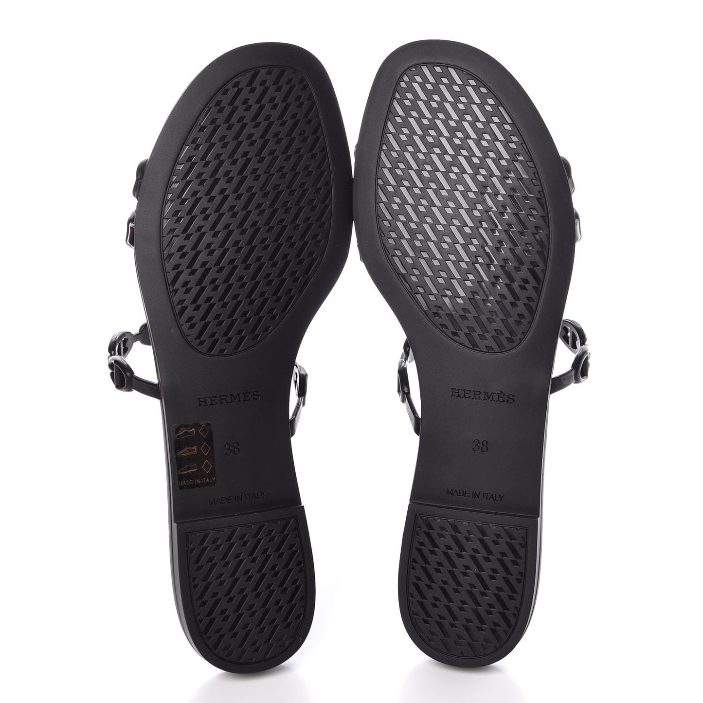 Rubber Chaine d'Ancre Rivage Sandals 38 Black