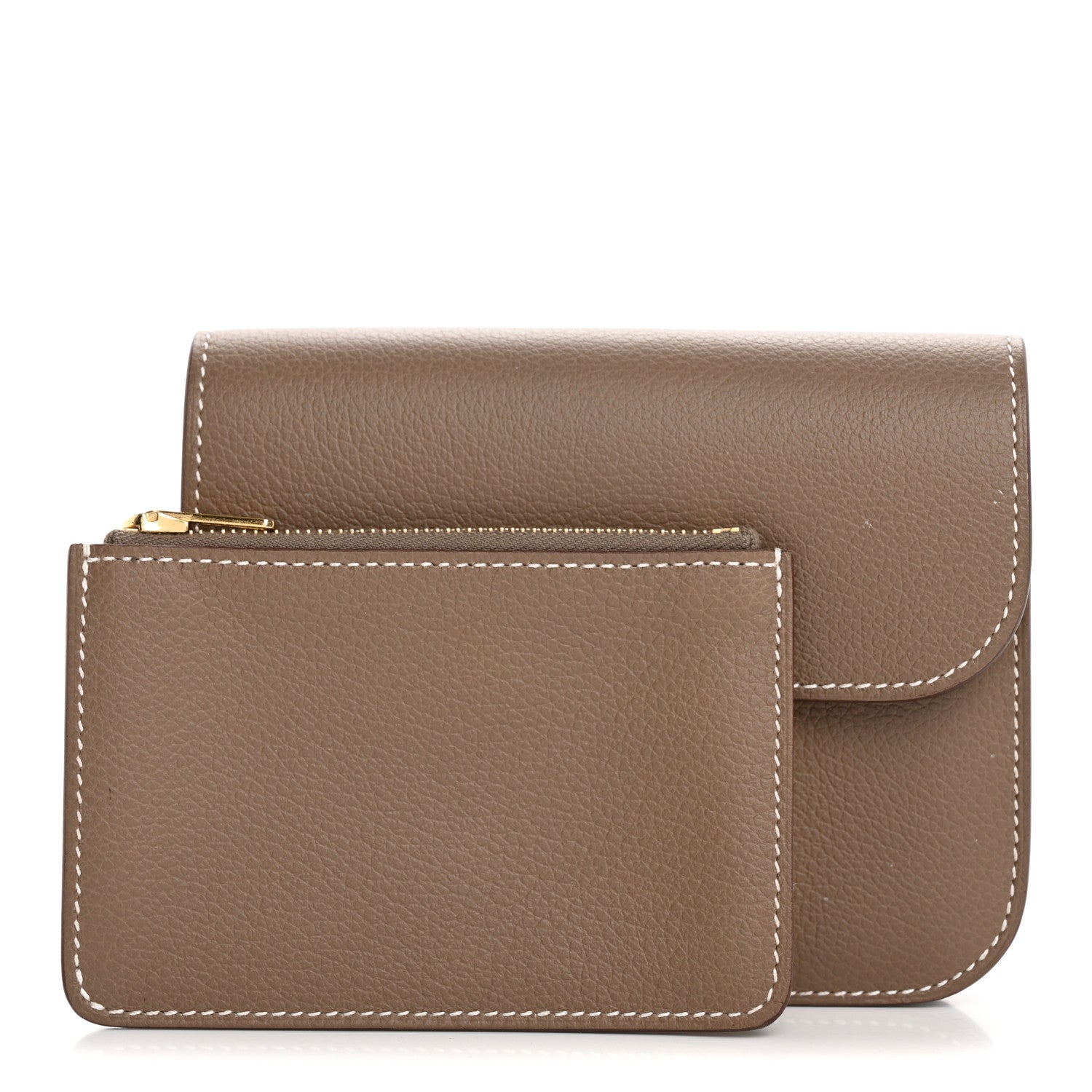 Hermes Evercolor Constance Slim Wallet Etoupe 3 of 10