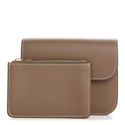 Hermes Evercolor Constance Slim Wallet Etoupe 3 of 10