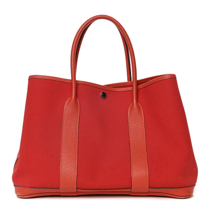 Hermes Toile Officier Negonda Garden Party 36 Rouge Tomate Capucine 1 of 29