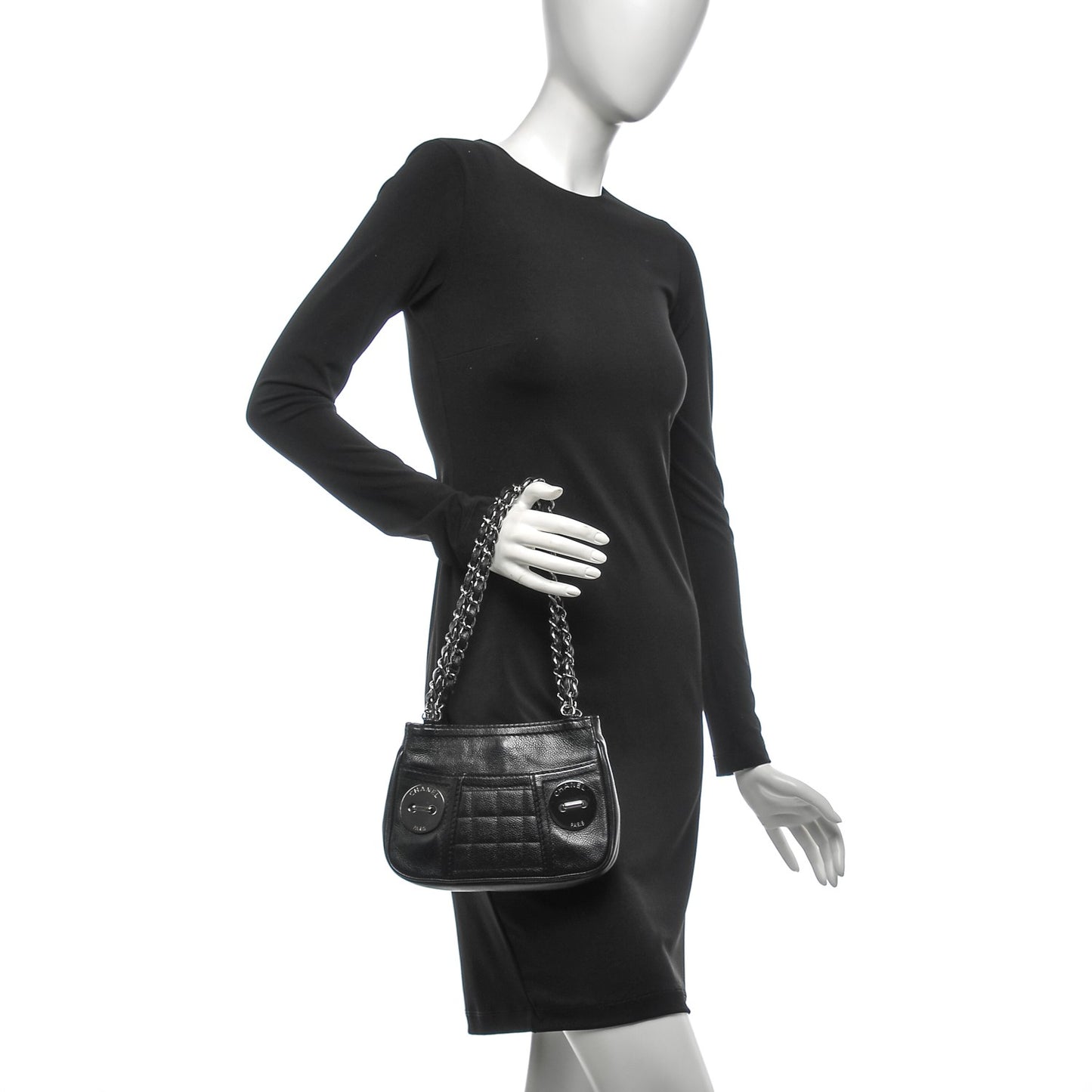 Caviar Square Quilted Shoulder Bag
