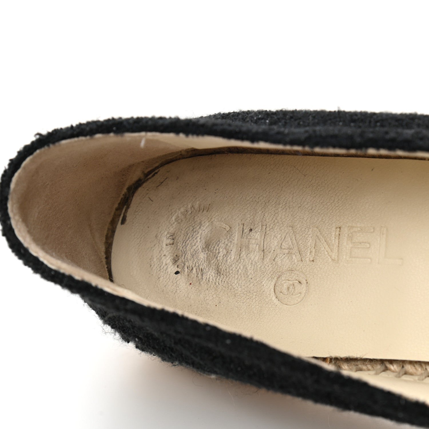 Chanel Fabric Patent Calfskin CC Espadrilles 40 Black 7 of 9