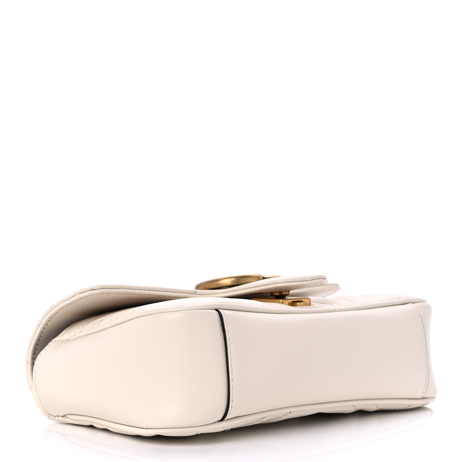 Gucci Calfskin Matelasse Mini GG Marmont Shoulder Bag White 4 of 9