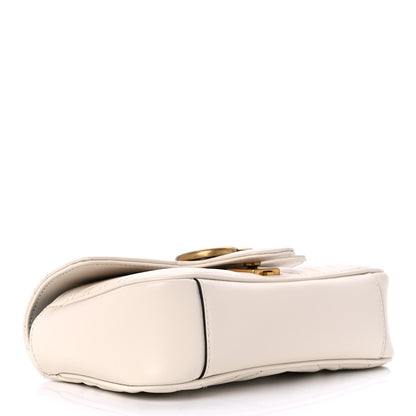 Gucci Calfskin Matelasse Mini GG Marmont Shoulder Bag White 4 of 9