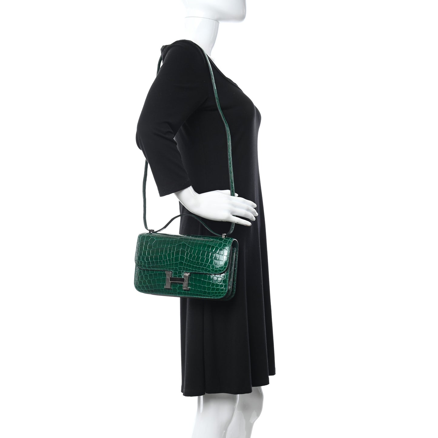 Shiny Niloticus Crocodile Constance Elan 25 Vert Emeraude