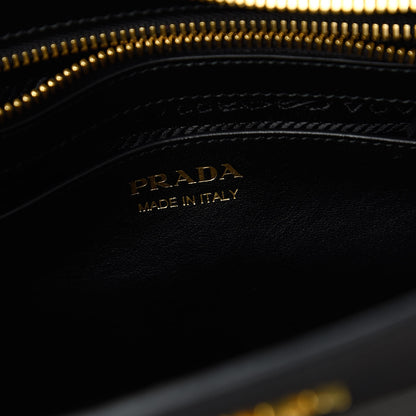 Prada Saffiano City Calfskin Small Esplanade Tote Mercurio Black 8 of 9