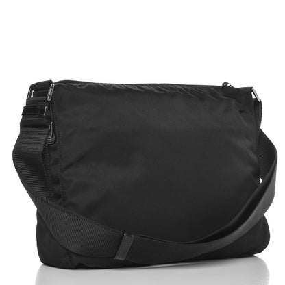 Prada Nylon Flat Messenger Bag Black 3 of 9