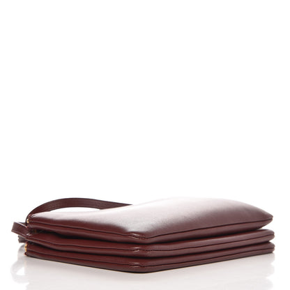 Celine Smooth Lambskin Small Trio Crossbody Bag Burgundy 4 of 11