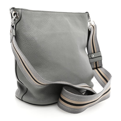 Prada Vitello Phenix Embossed Logo Hobo Argilla 3 of 9