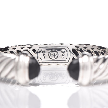 David Yurman Sterling Silver Black Onyx 10mm Waverly Bracelet 4 of 4