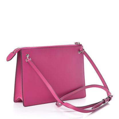 Fendi Vitello Dolce Fox Fur Monster Eyes Mini 2Jours Pouch Magenta 3 of 9