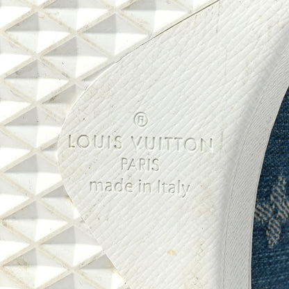Louis Vuitton Denim Monogram Luxembourg Sneaker 8.5 Bleu Jeans 7 of 8