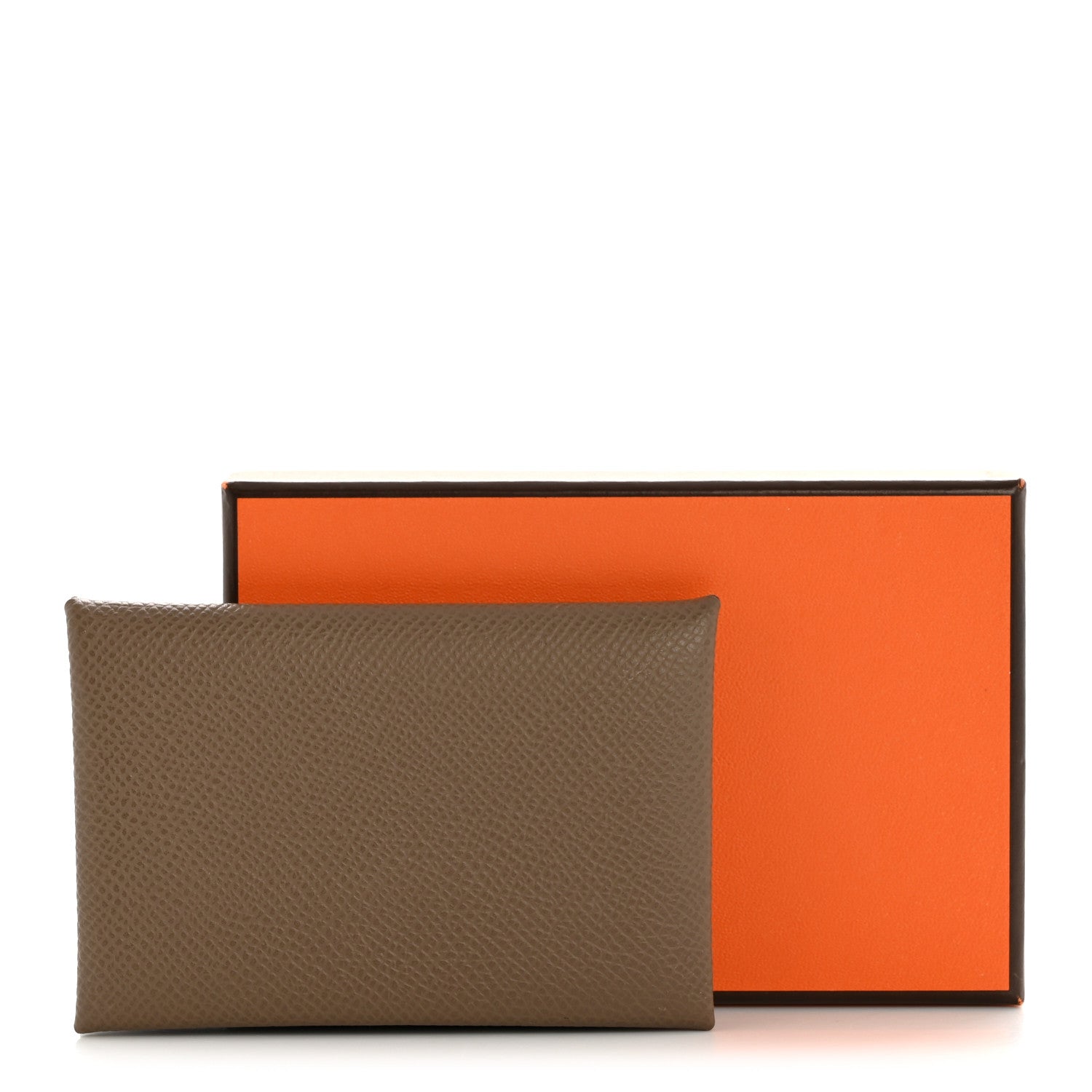 Hermes Epsom Calvi Card Case Etoupe 8 of 8