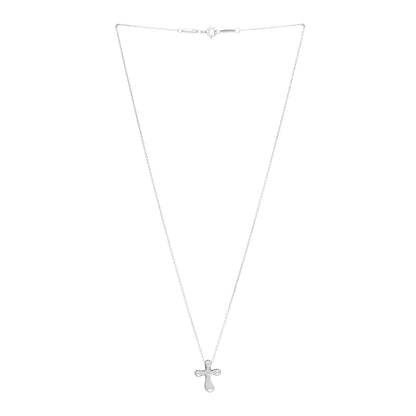 Tiffany Sterling Silver 14mm Elsa Peretti Cross Pendant Necklace 3 of 5