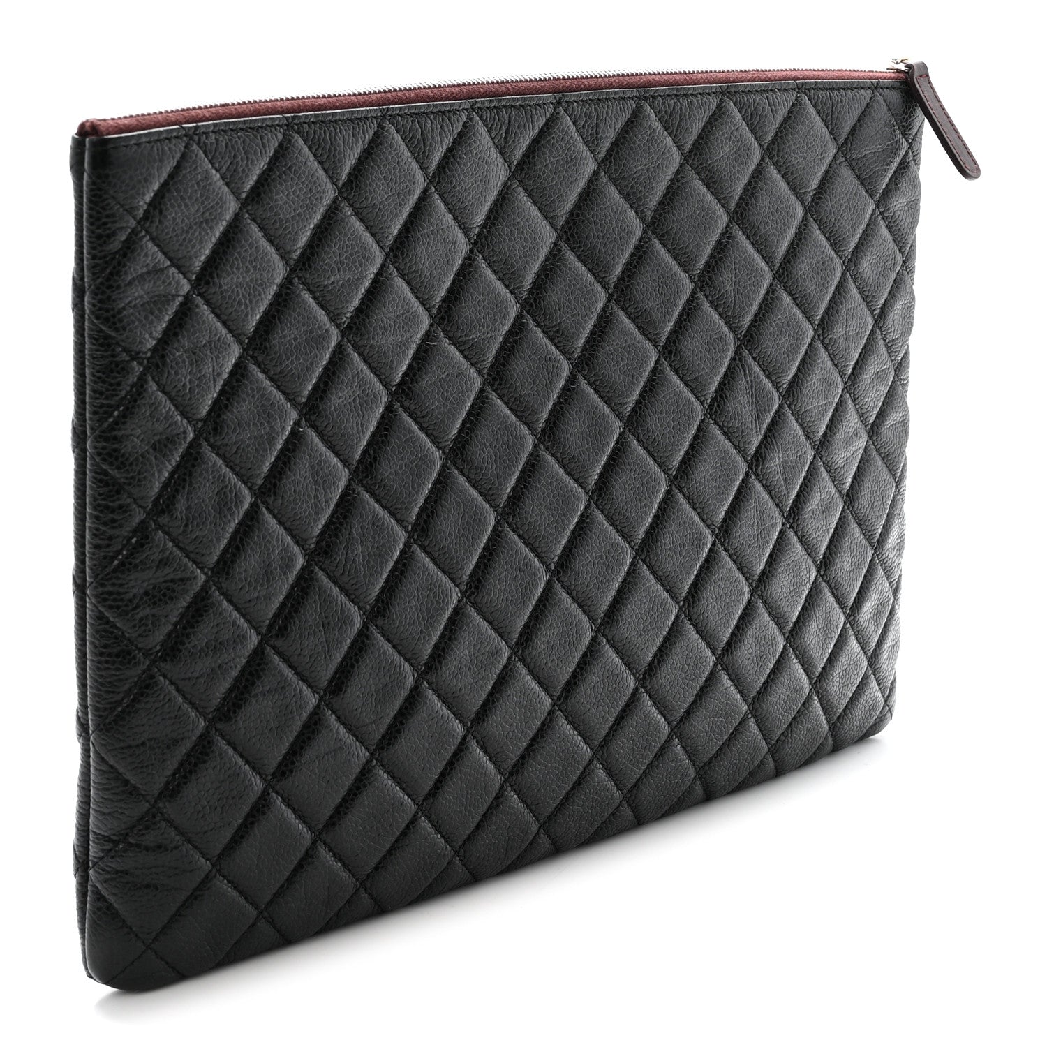 Chanel Caviar Quilted Large Cosmetic Case Black 3 of 7