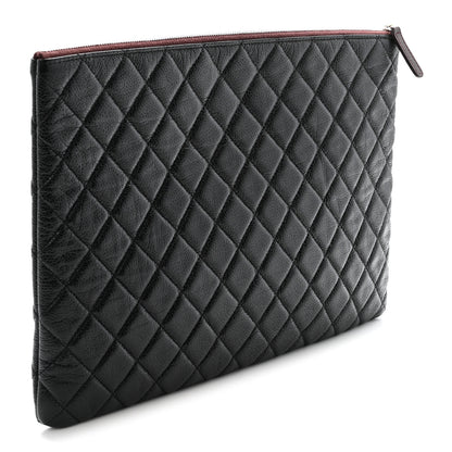 Chanel Caviar Quilted Large Cosmetic Case Black 3 of 7