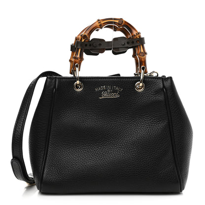 Gucci Cellarius Calfskin Mini Bamboo Shopper Tote Black 1 of 9