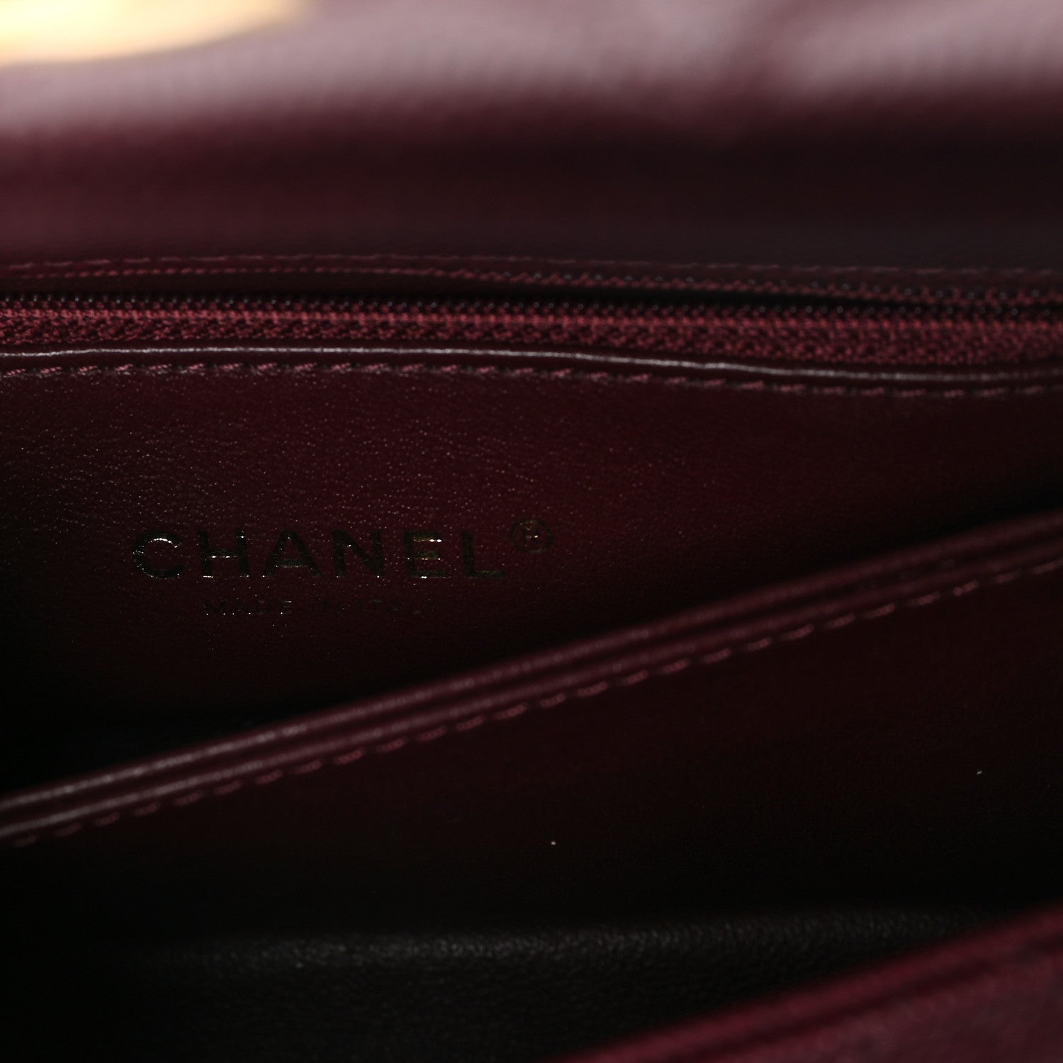 Chanel Caviar Lizard Embossed Quilted Mini Coco Handle Flap Burgundy 6 of 10