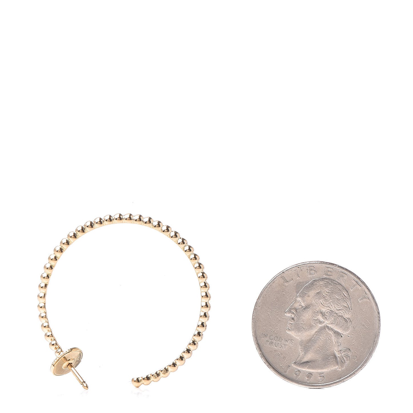 18K Yellow Gold Small Perlee Hoop Earrings