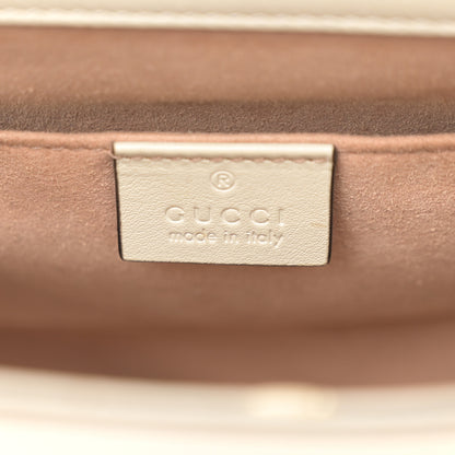 Gucci Wonka Grain Calfskin Small Diana Tote Bag Mystic White Orange Fluo 6 of 12