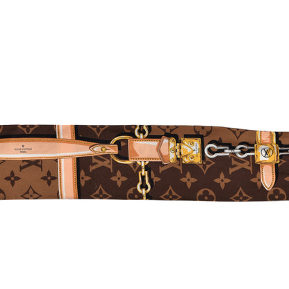 Louis Vuitton Silk Monogram Confidential Bandeau Brown 7 of 11