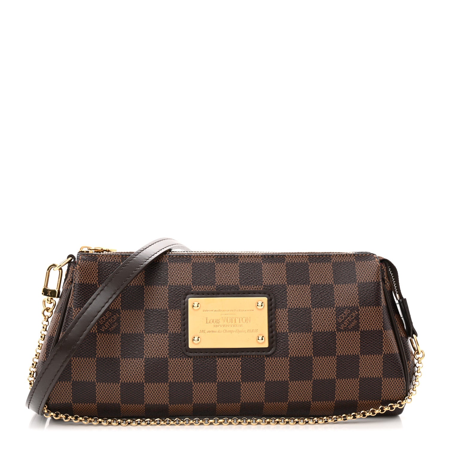 Louis Vuitton Damier Ebene Eva Clutch 1 of 10