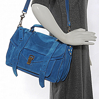 Proenza Schouler Suede PS1 Medium Satchel Light Peacock 2 of 6
