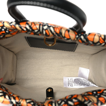 Burberry Lambskin Quilted Printed TB Heritage Check Mini Freya Tote Orange 5 of 8