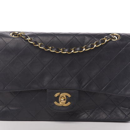 Chanel Lambskin Quilted Medium Double Flap Navy 28 of 28