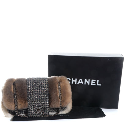 Chanel Rabbit Fur Fantasy Tweed Small Flap 5 of 9