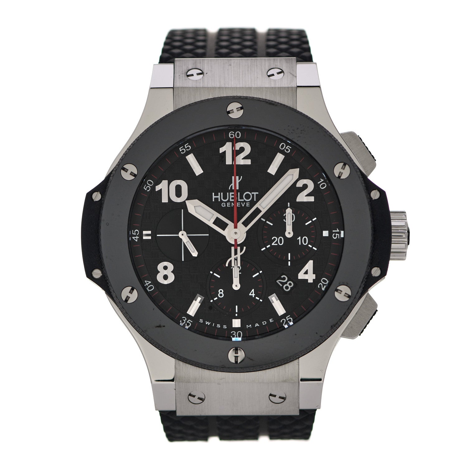 Hublot Stainless Steel Ceramic Rubber 44mm Big Bang Automatic Watch Black 301.SB.131.RX 1 of 5