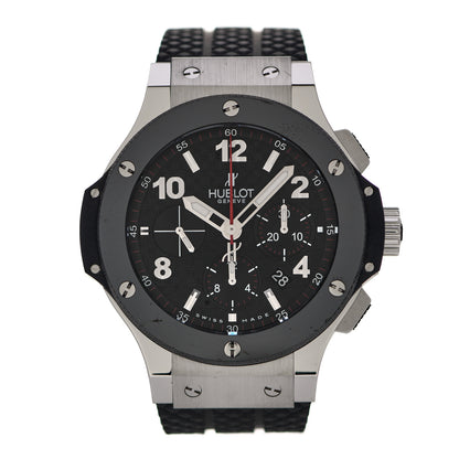 Hublot Stainless Steel Ceramic Rubber 44mm Big Bang Automatic Watch Black 301.SB.131.RX 1 of 5