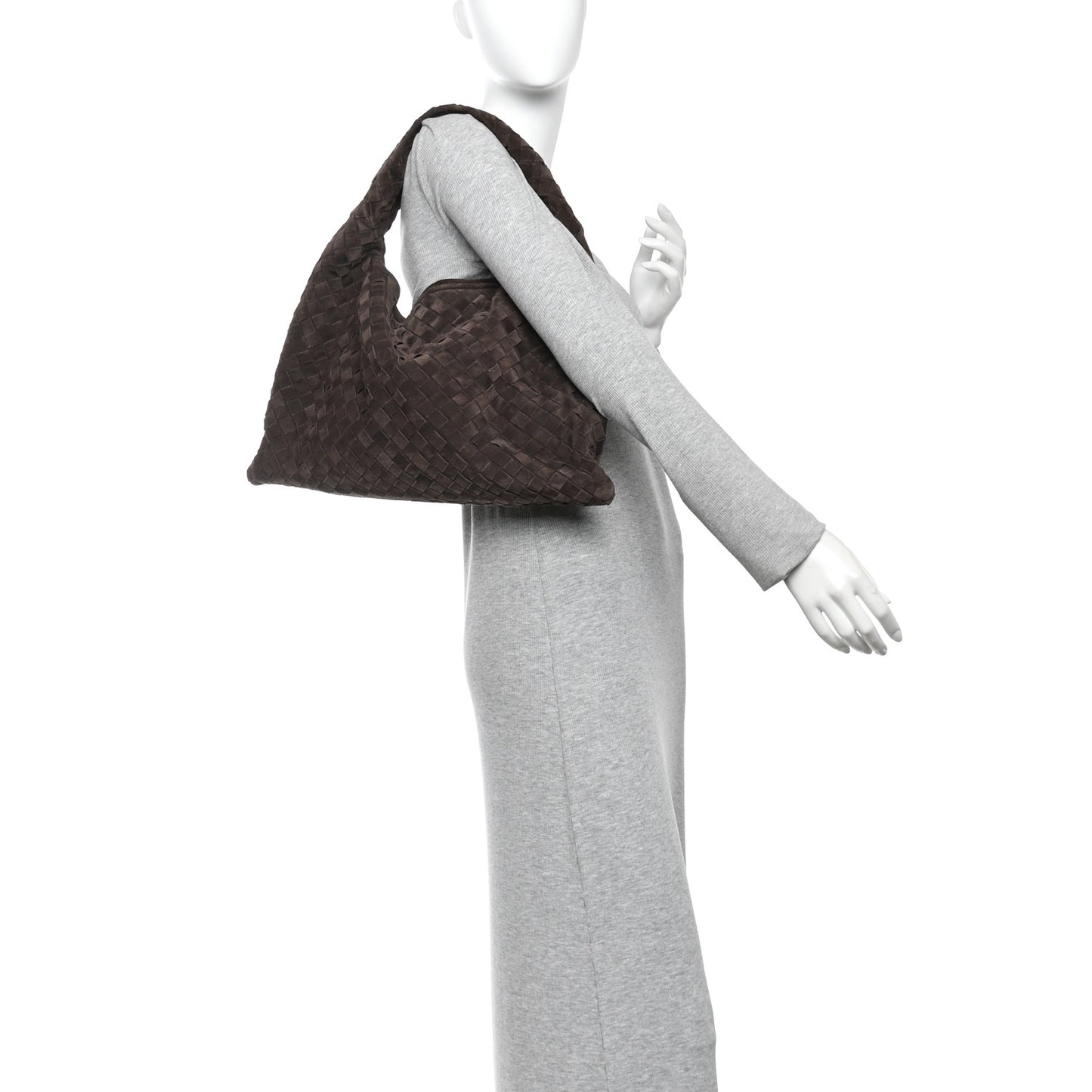 Suede Intrecciato Small Hop Fondant
