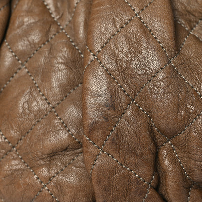 Chanel Crumpled Lambskin Quilted Medium Chain Around Flap Light Khaki 13 of 13