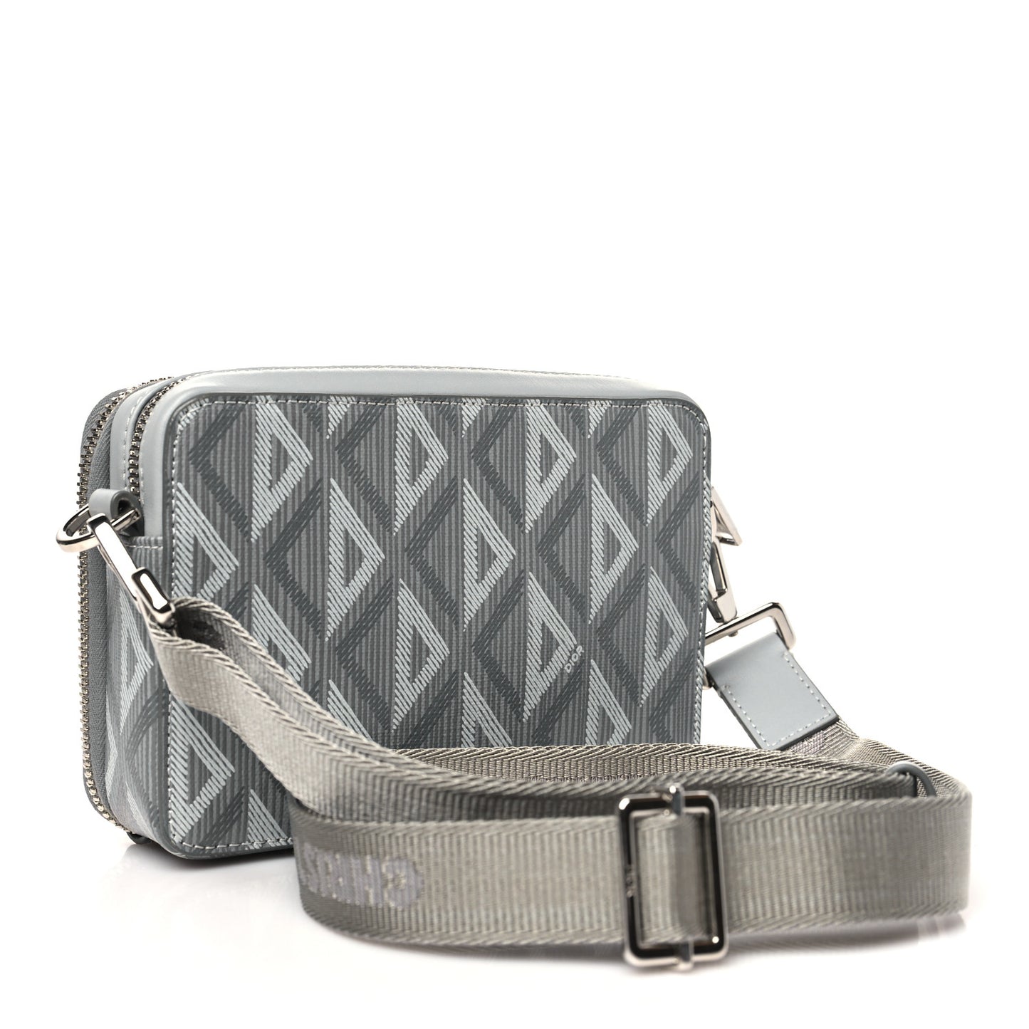 Coated Canvas CD Diamond Messenger Pouch Grey