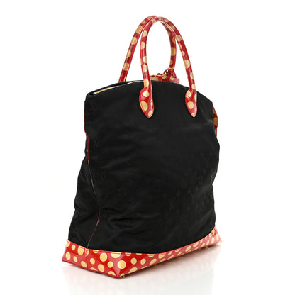 Louis Vuitton Nylon Monogram Kusama Infinity Dots Vertical Lockit Black Red 3 of 10