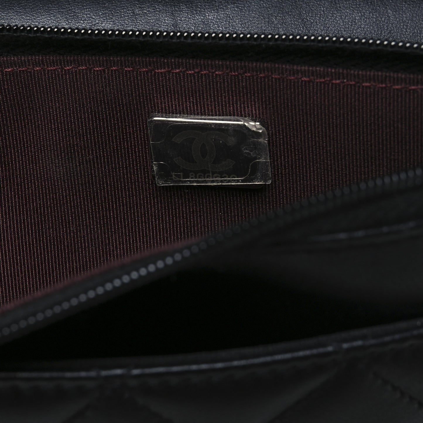 Lambskin Quilted Wallet On Chain WOC Black