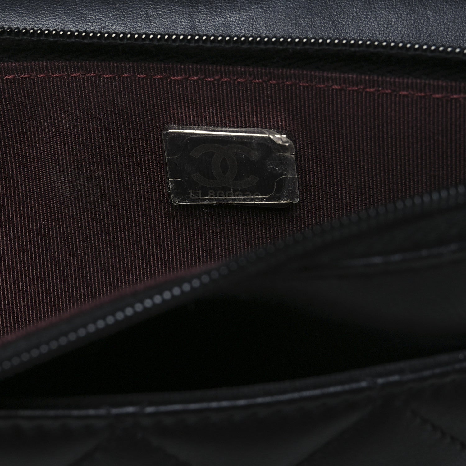 Chanel Lambskin Quilted Wallet On Chain WOC Black 8 of 12