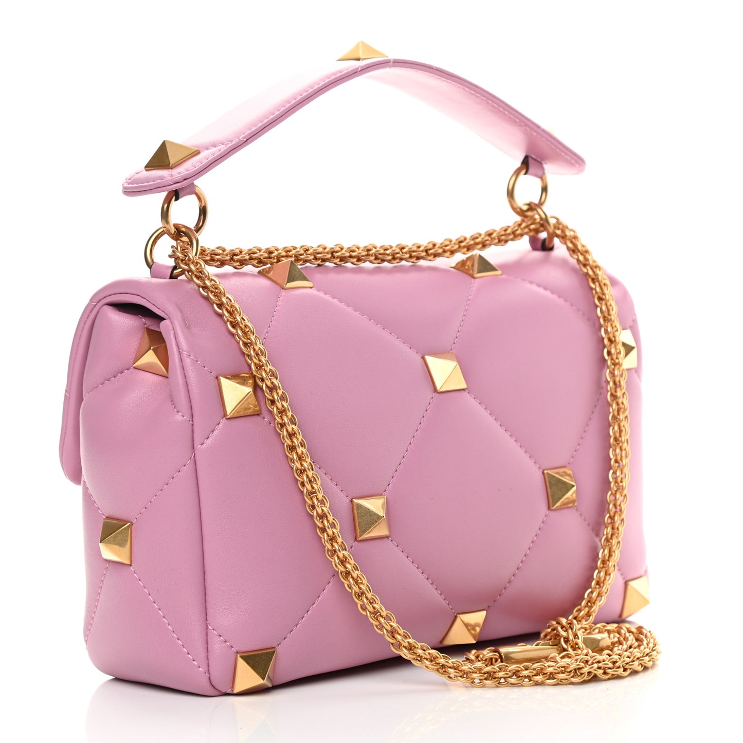 Nappa Large Roman Stud Shoulder Bag Giacinto