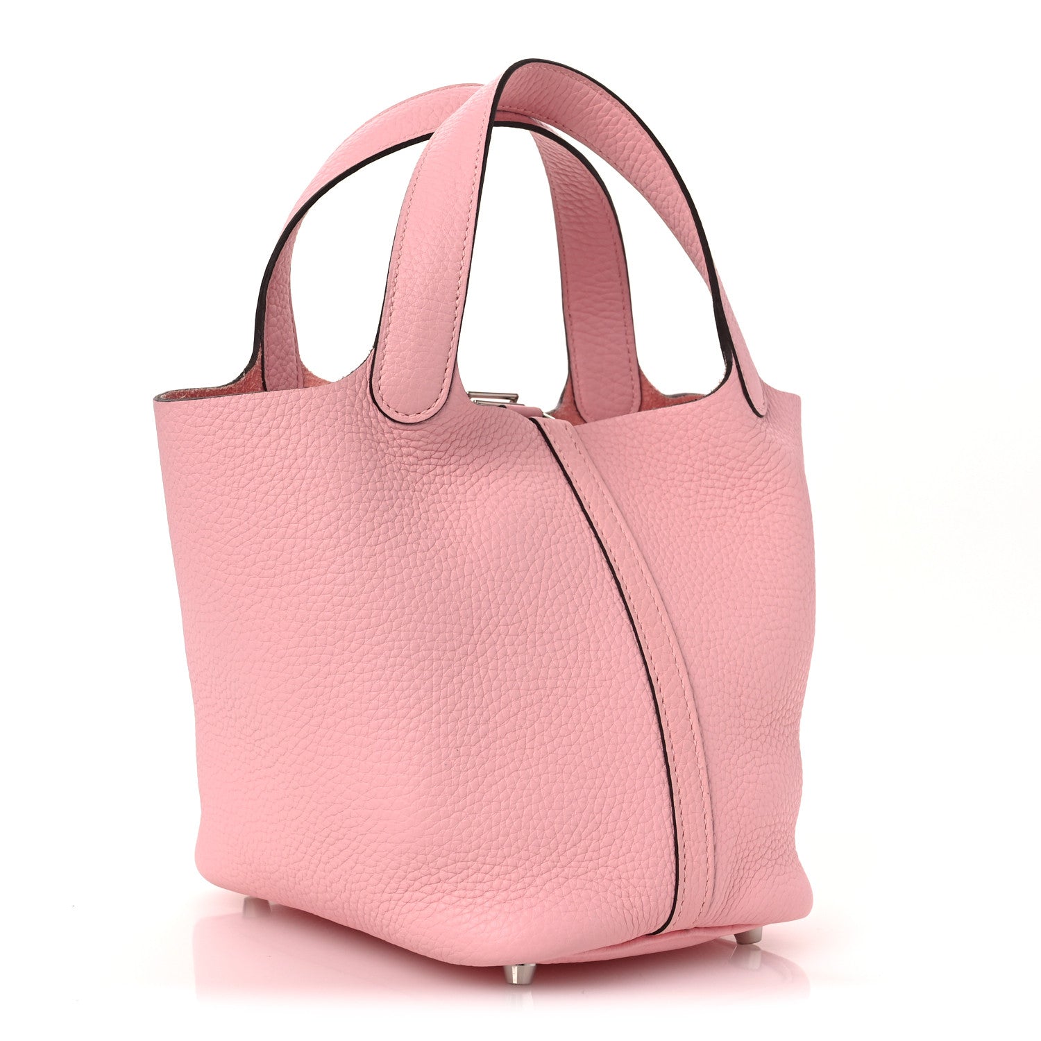 Hermes Taurillon Clemence Picotin Lock 18 PM Rose Sakura 3 of 12