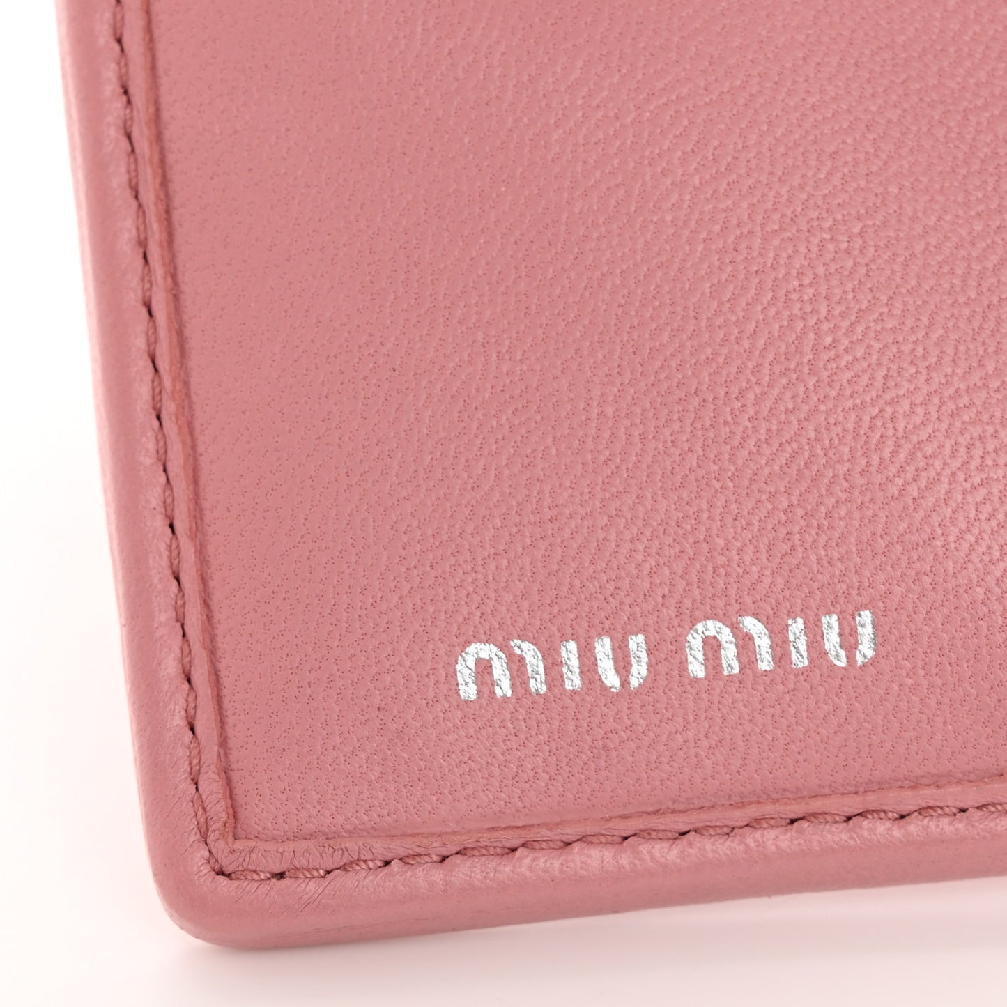 Nappa Intreccio Bi-Fold Compact Wallet Rosa