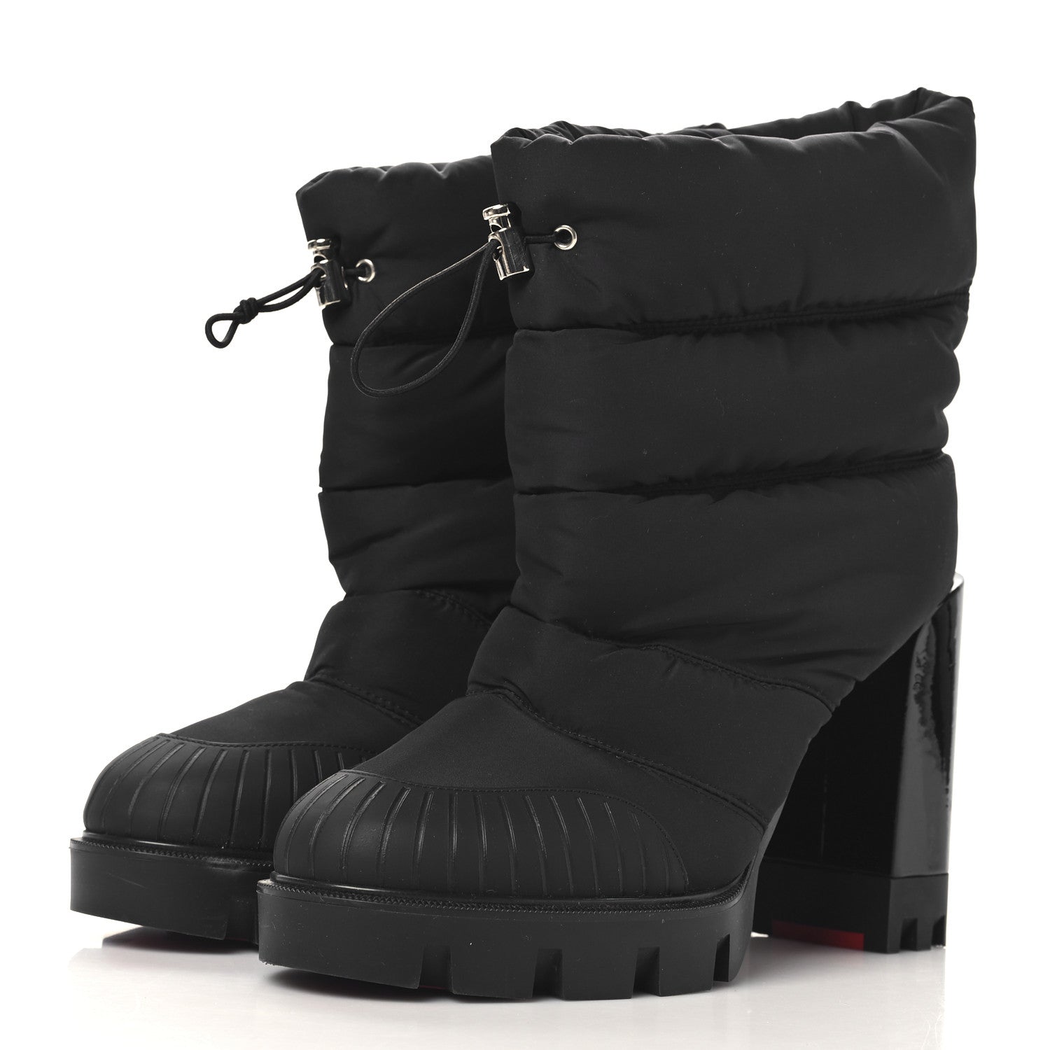 Christian Louboutin Fabric Oriona Lug 100 Boots 38 Black 4 of 9