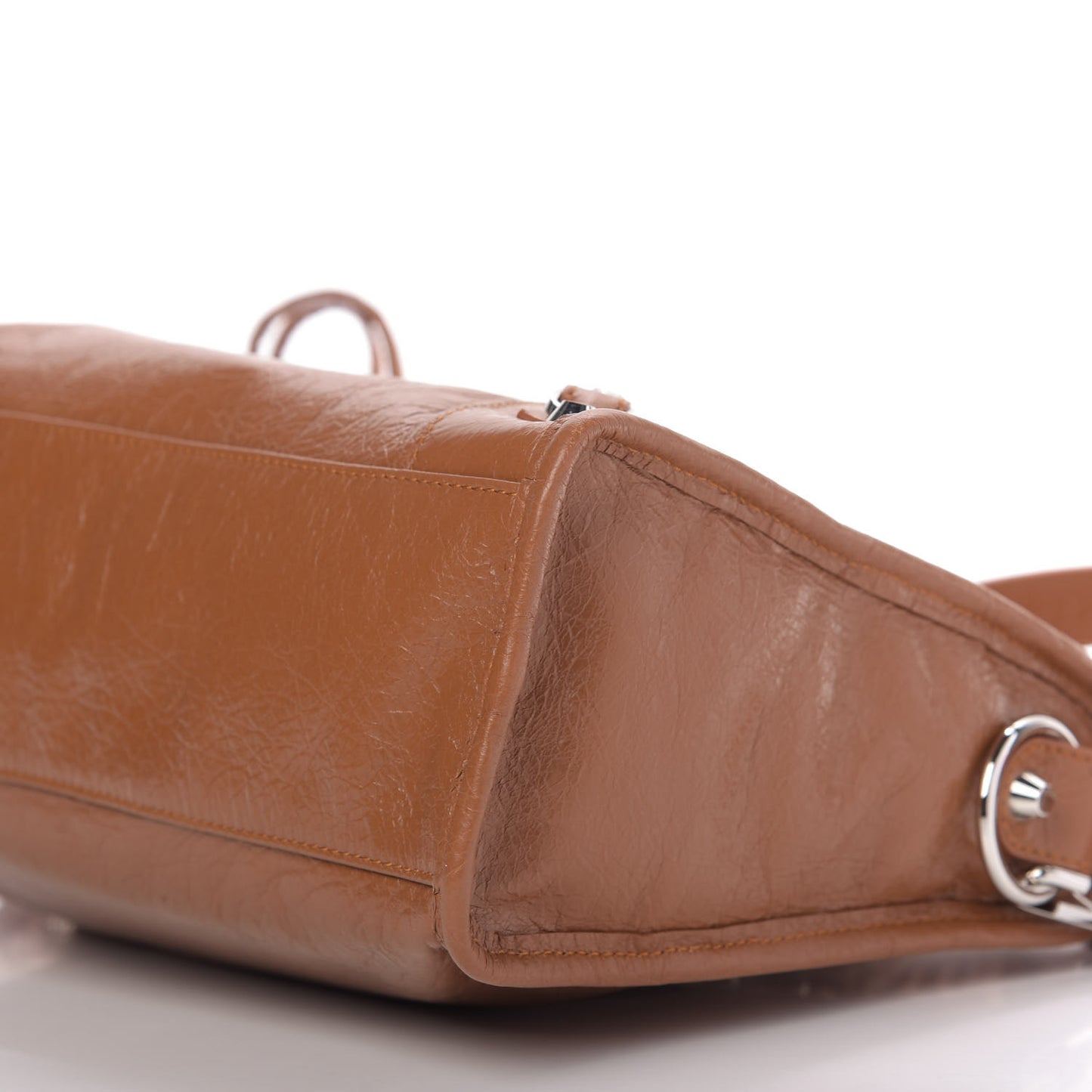 Agneau Classic Silver Hardware S City Camel
