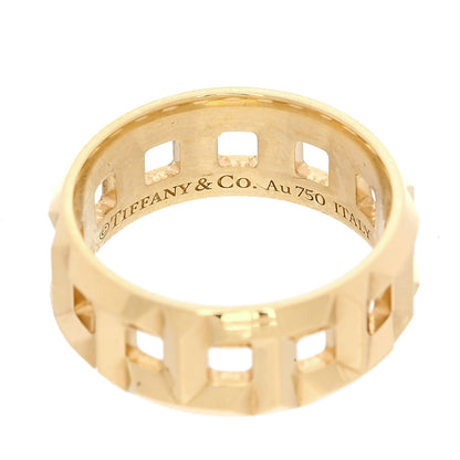 Tiffany 18K Yellow Gold T True Wide Ring 54 7 4 of 5