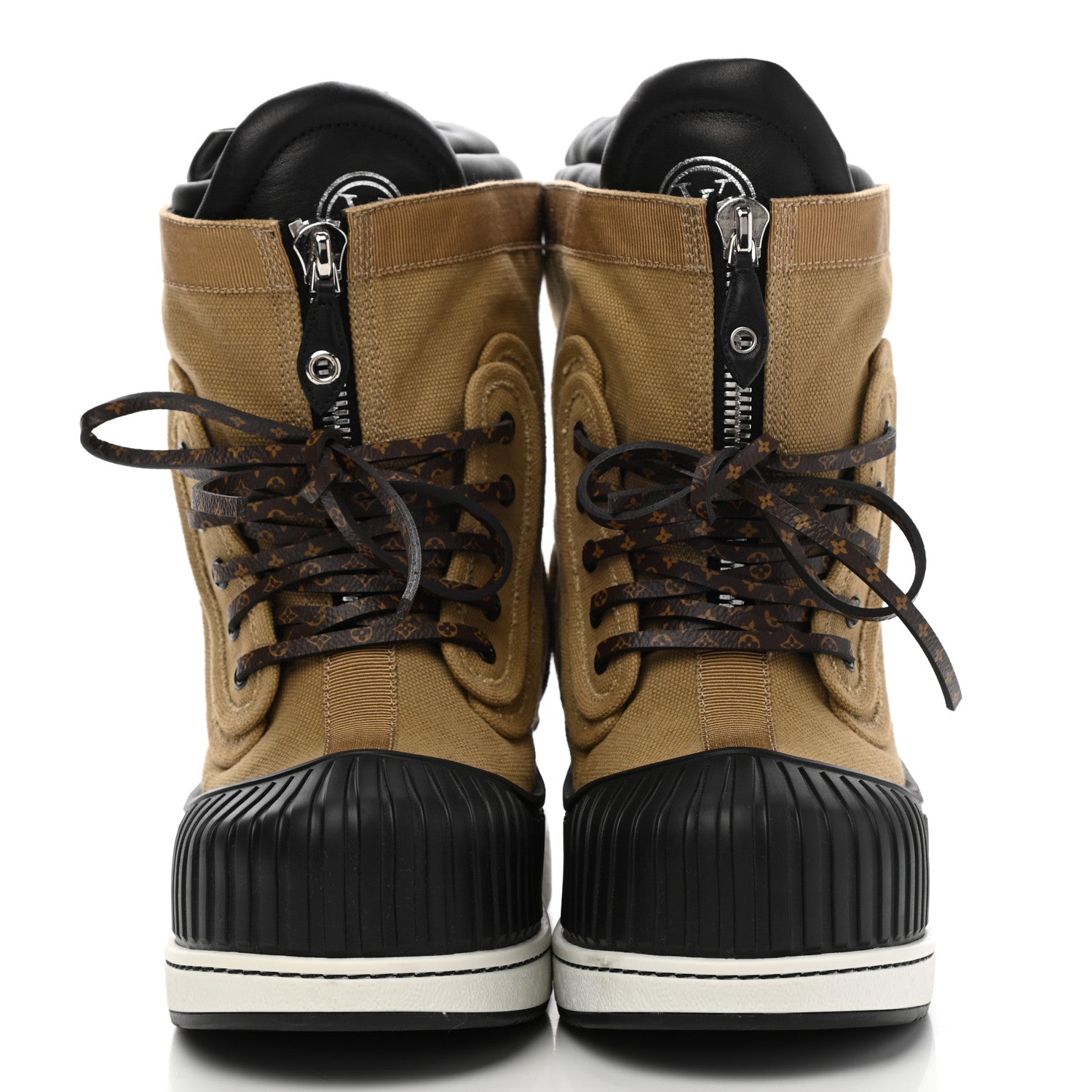 Louis Vuitton Monogram Slalom Flat Half Boots 38 Brown 2 of 8